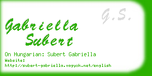 gabriella subert business card